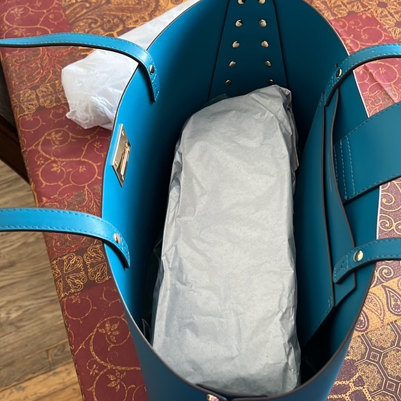 Michael Kors Manhattan Large Tote Leather Lagoon - Picture 13 of 17